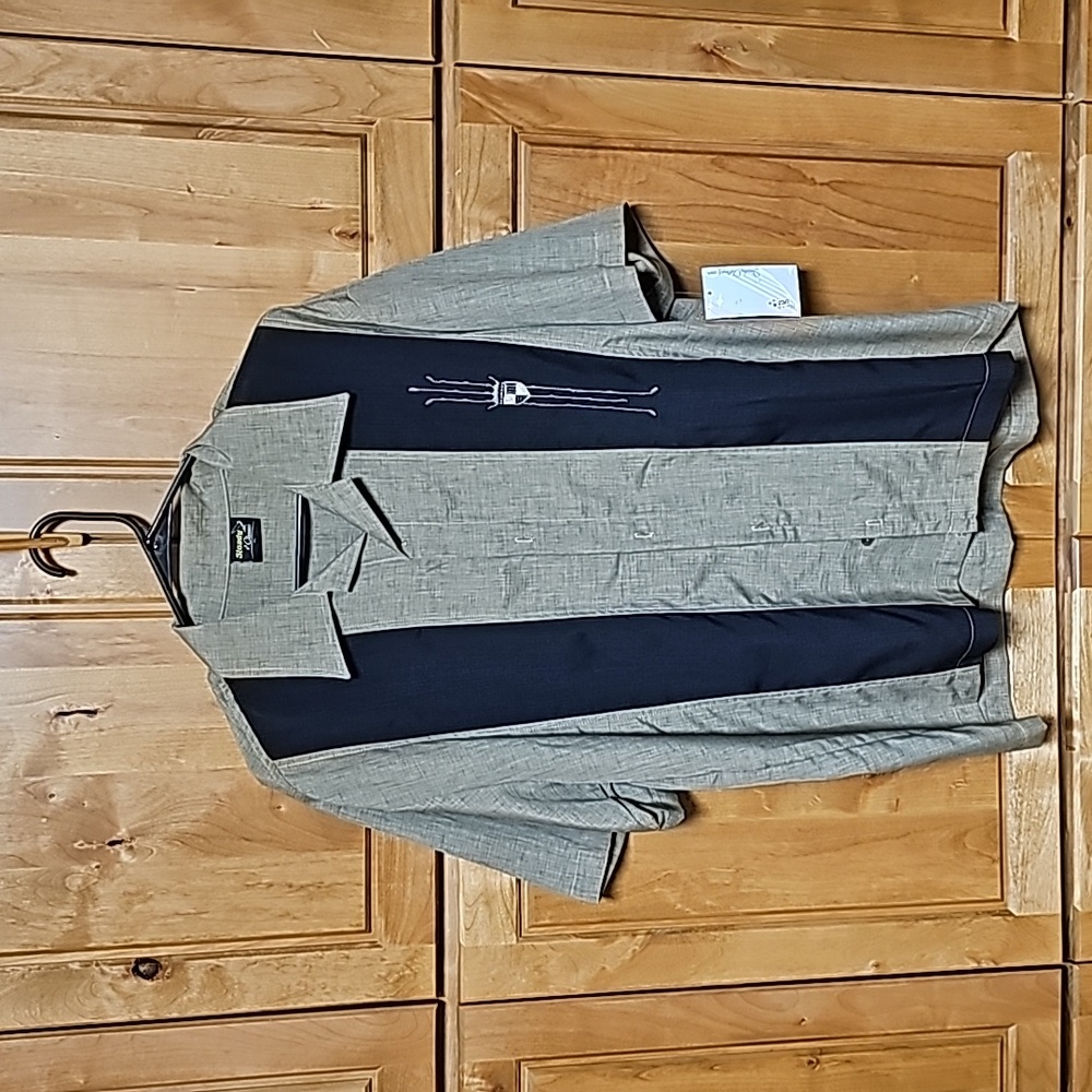 Steady clothing Vintage lounge mens xl button up shirt, NWT